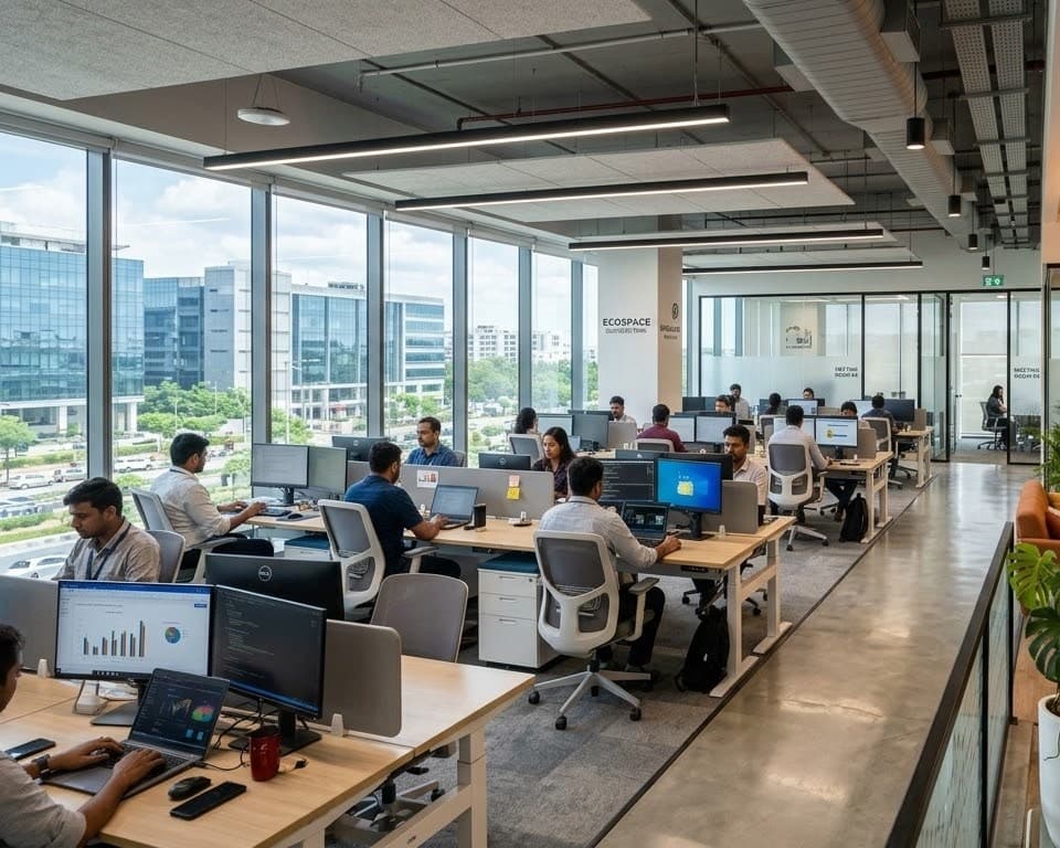 Open-plan office floor