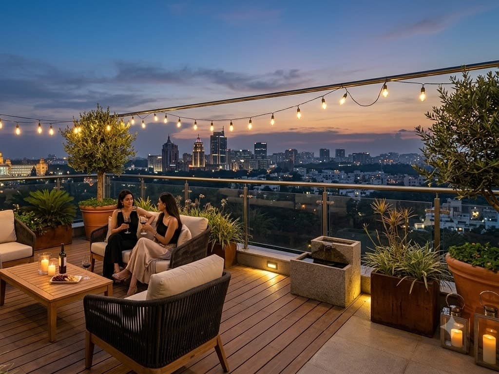 Hebbal — rooftop over the skyline