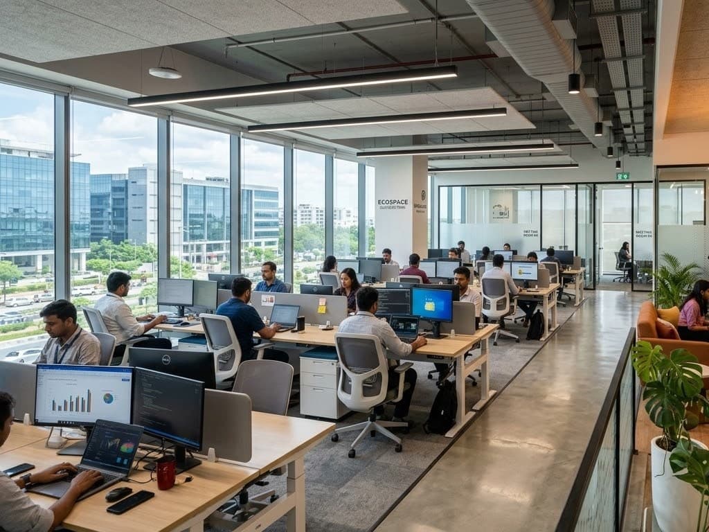 The fitted office floor